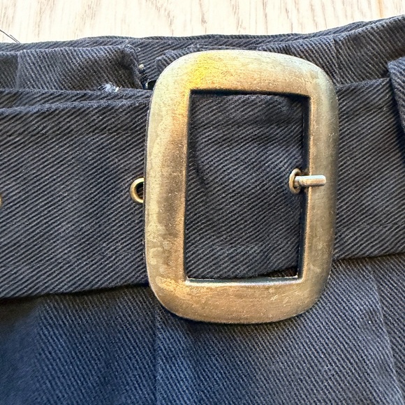 De Couleur Black High Waisted Belted Pencil Skirt Size 6 - Picture 2 of 6